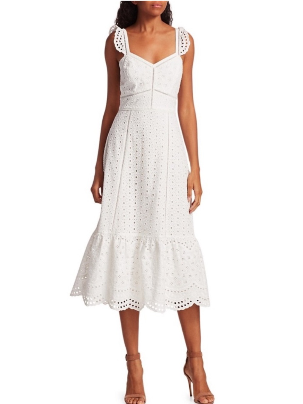 Parker Genevieve Eyelet Midi Dress